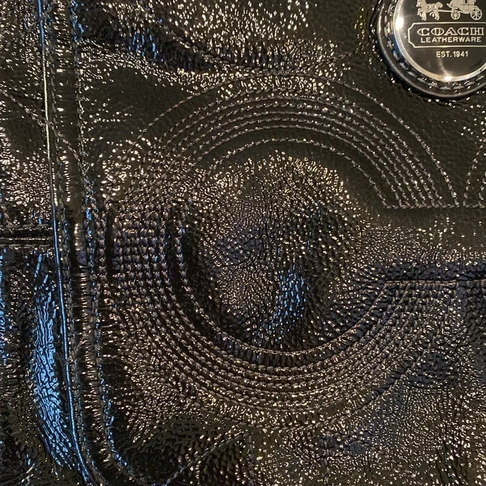 Coach Black Monogrammed Tote Bag in Like New Condition